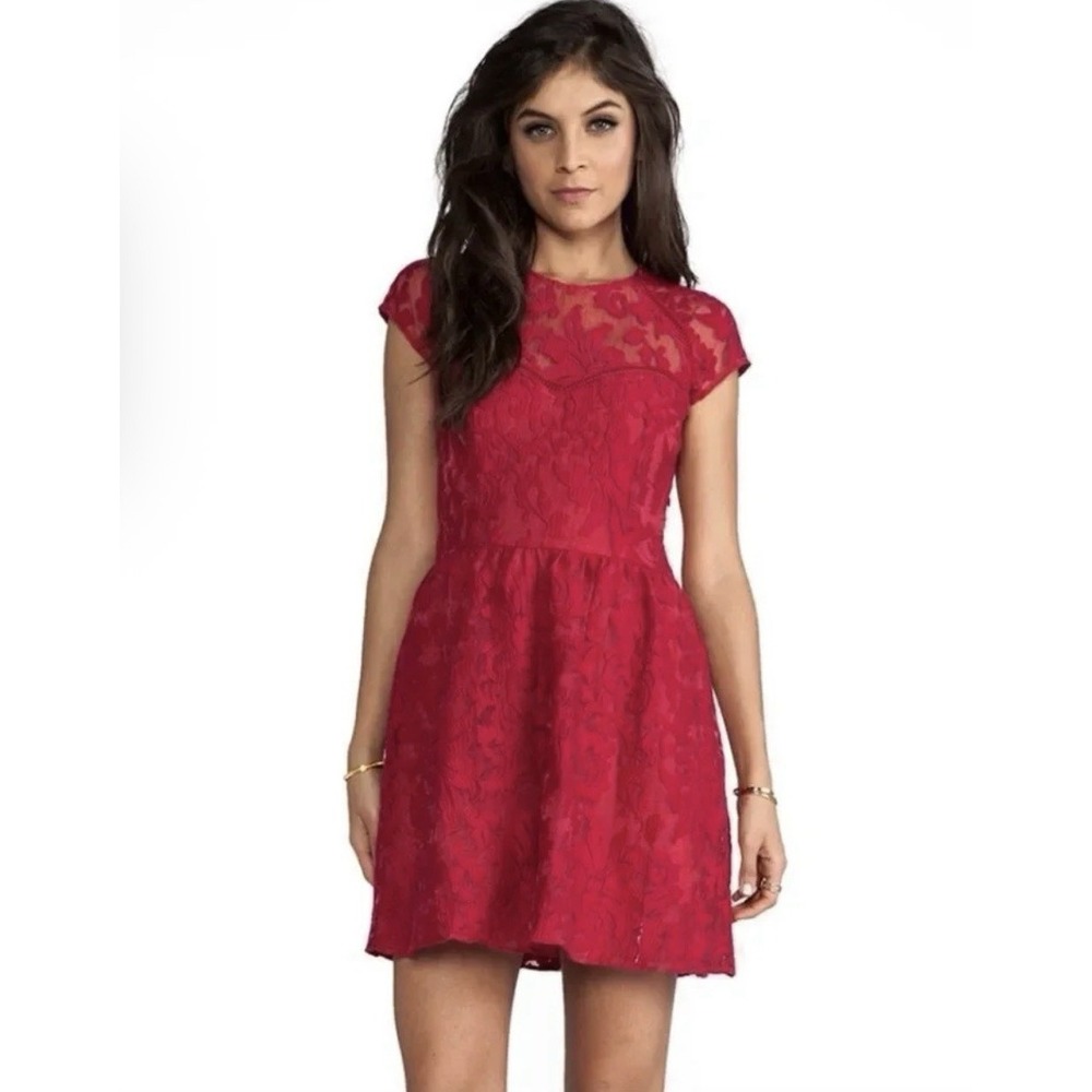 DOLCE VITA Windsor Organza Lace Sweetheart Fit Flare Cocktail Dress Small
